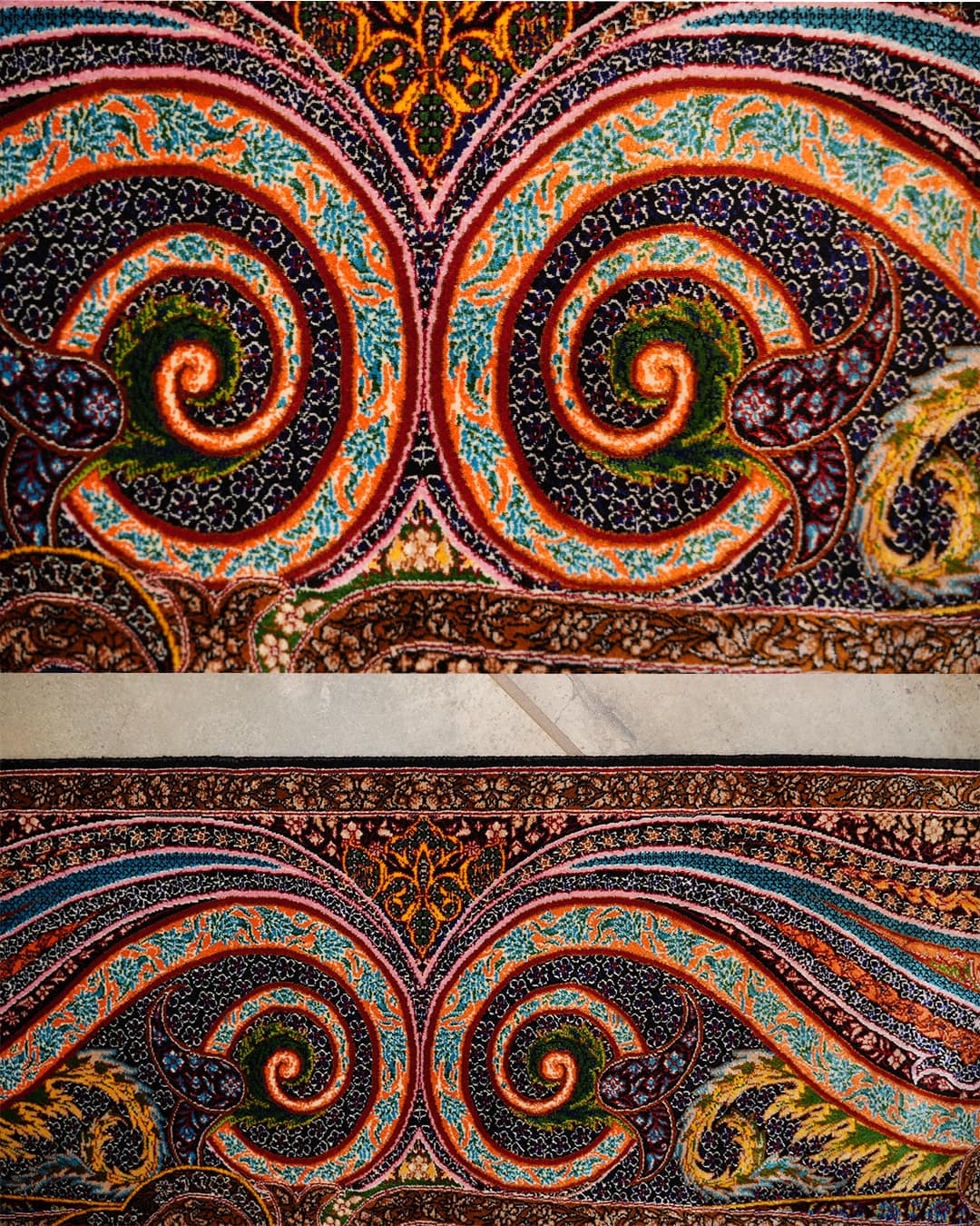 Persian Machine-Made Silk Rugs (60x90 cm) - Image 4