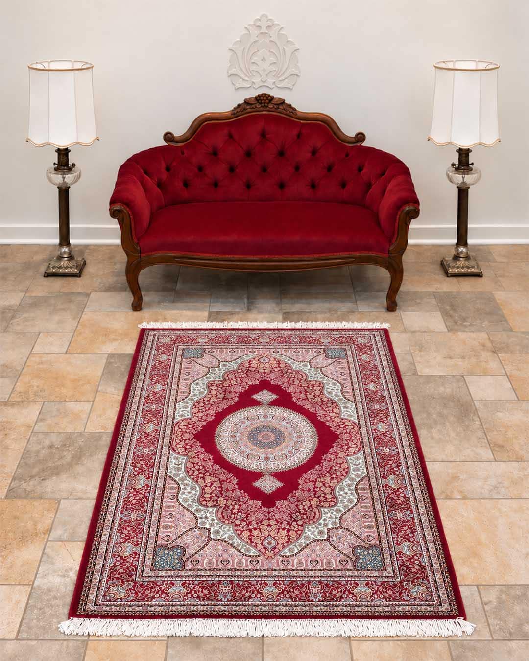 Persian Machine-Made Silk Rugs -(2*2)