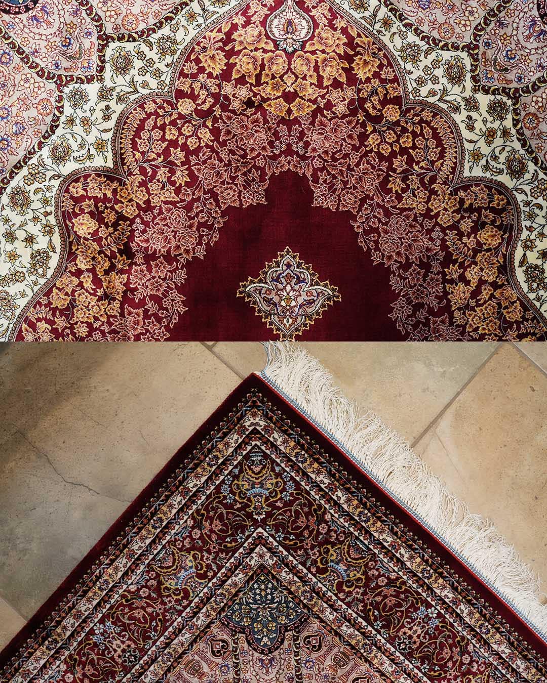 Persian Machine-Made Silk Rugs -(2*2) - Image 3