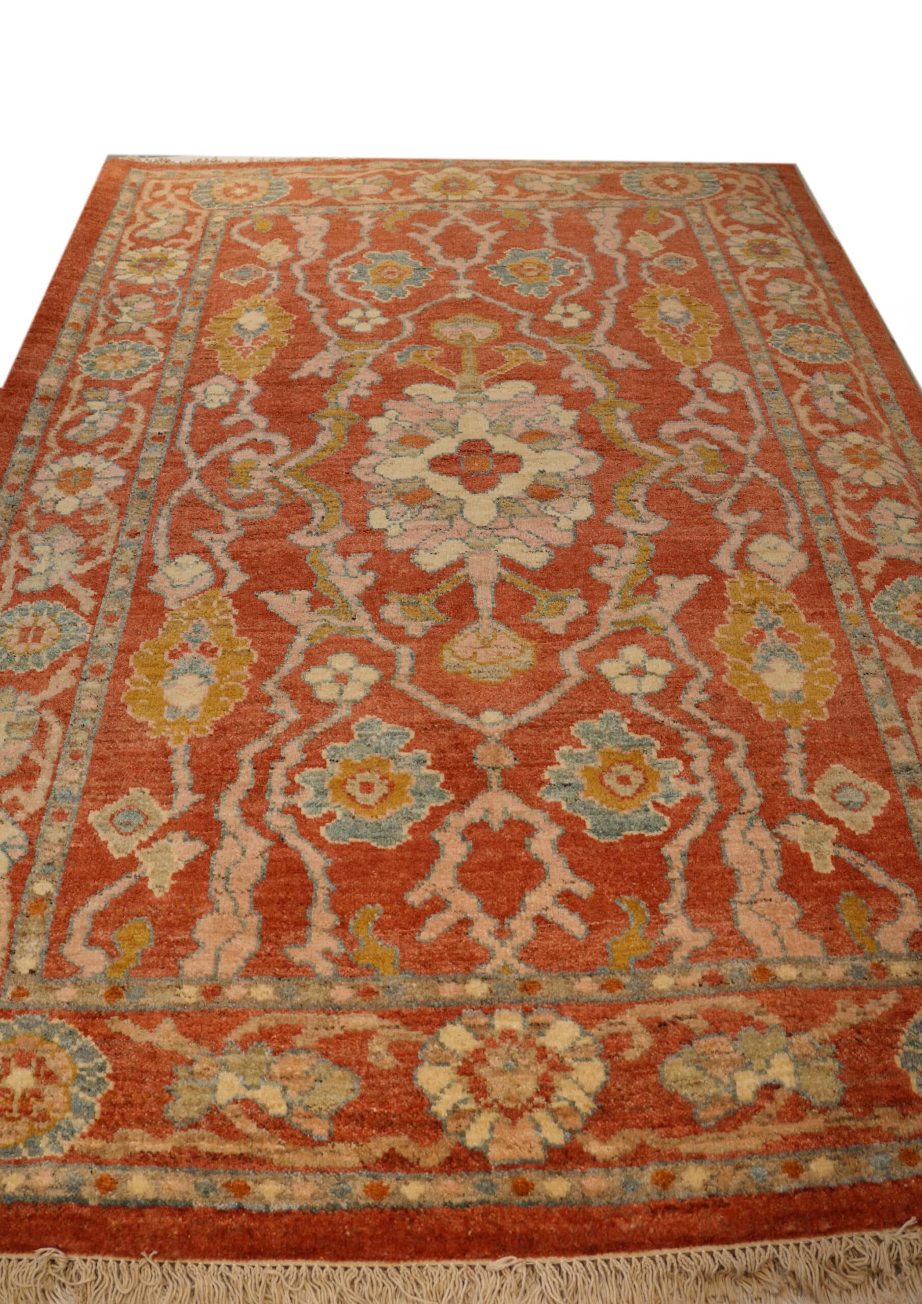 Persian Hand-Made Wool Rug 5'x8' No.14